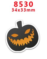 Diy askartelutarvikkeet halloween-painetut tasaselkäiset tasomaiset hartsit 30 kpl. pr -1191-9804: Pr -8530