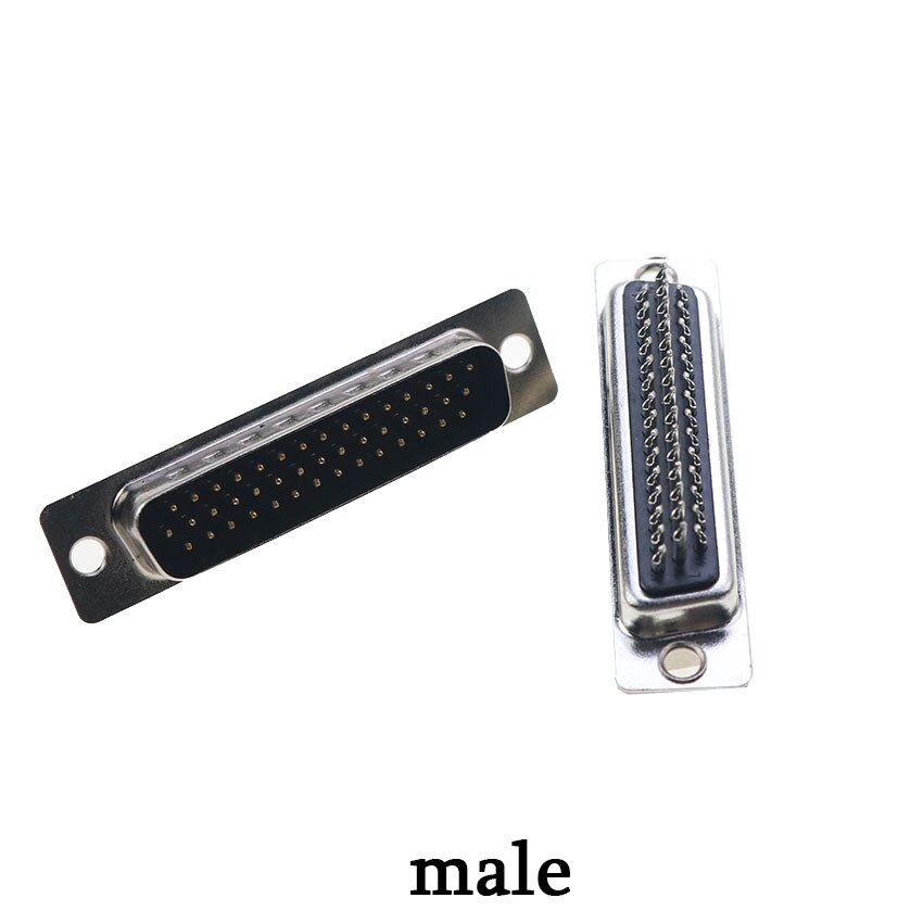 Conector de alta densidad de tres filas, conector macho/hembra/agujero, enchufe de placa de soldadura negro, DB44 Core HDP44, 1 ud.: male