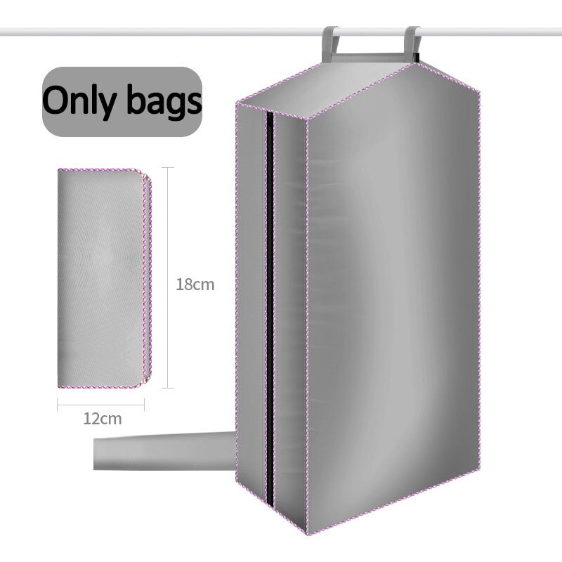 Electric Clothes Dryer Portable Quickly Drying Clothes Shoes Boots Electric Clothes Drying Machine Storage Cabinet Travel Home: only bags gray