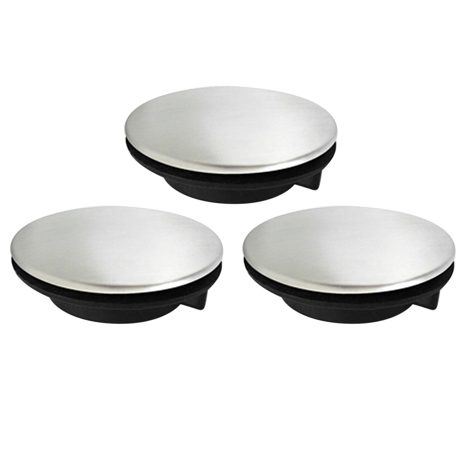 3pcs Brushed Stainless Steel Tap Hole Cover Sink Easy Install Blanking Plug Bathroom Hardware Drain Kitchen Accessory Home: C