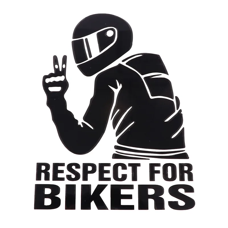 1pc 15x11CM Respect Biker Sticker voor op auto motorfiets vinyl 3D stickers motorfiets vinyl 3D stickers en stickers Moto stickers