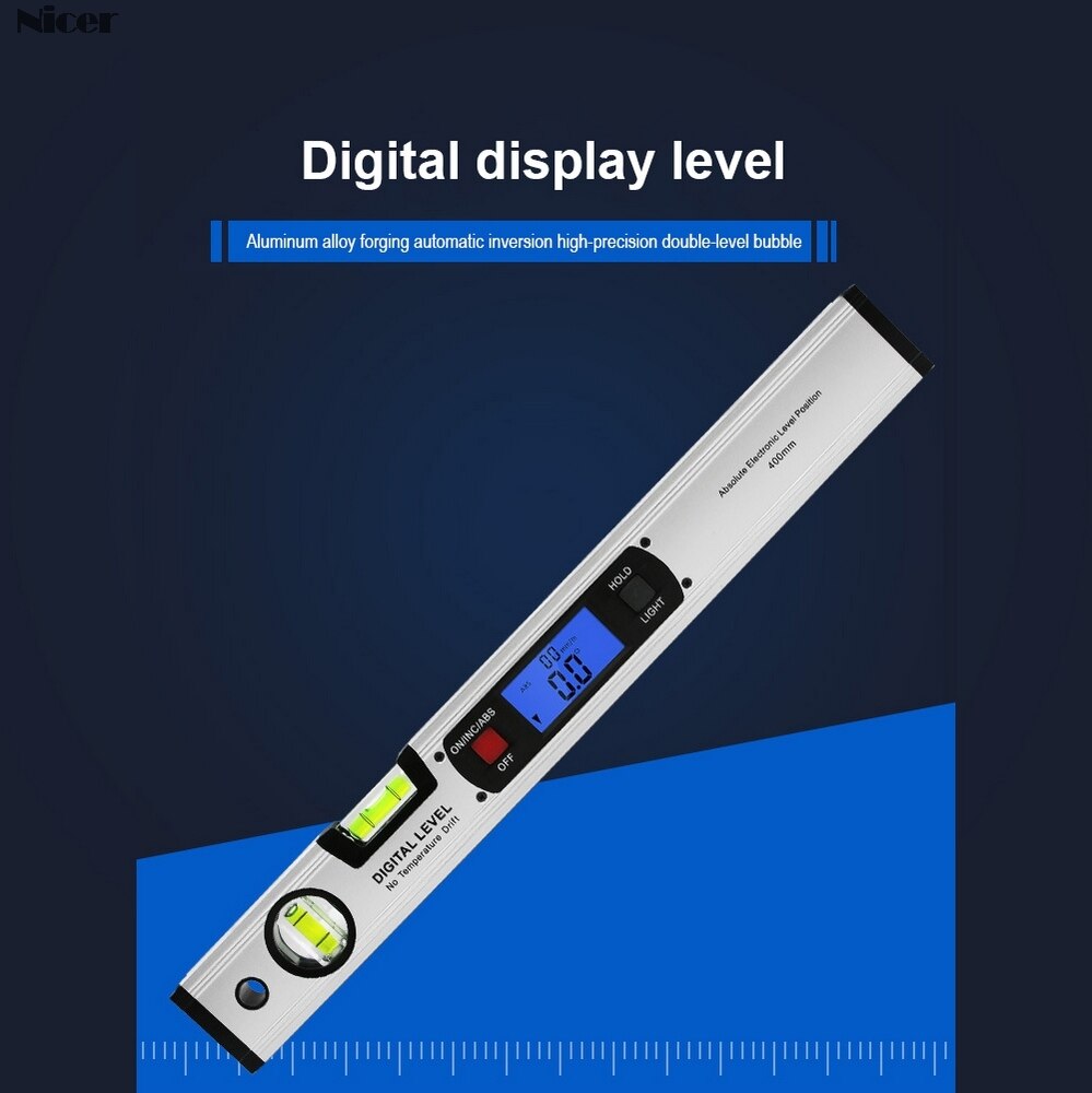 Digital Protractor Angle Finder Inclinometer Electronic Level 360 Degree Without Magnets Level Angle Slope Test Ruler 400mm