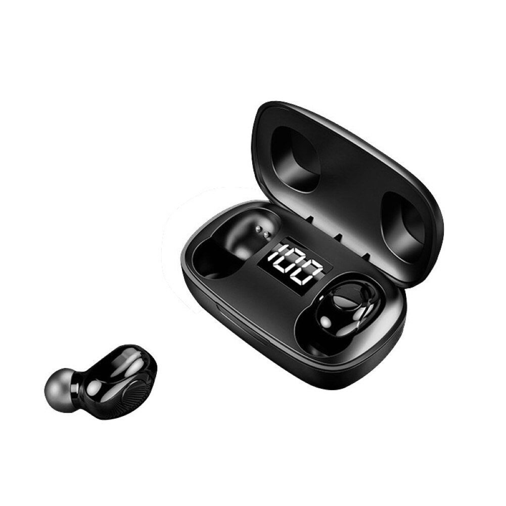 S9 Tws Bluetooth 5.0 Wireless Mini Hifi In-Ear Oordopjes Oordopjes Voor Ios Android Oortelefoon: Black