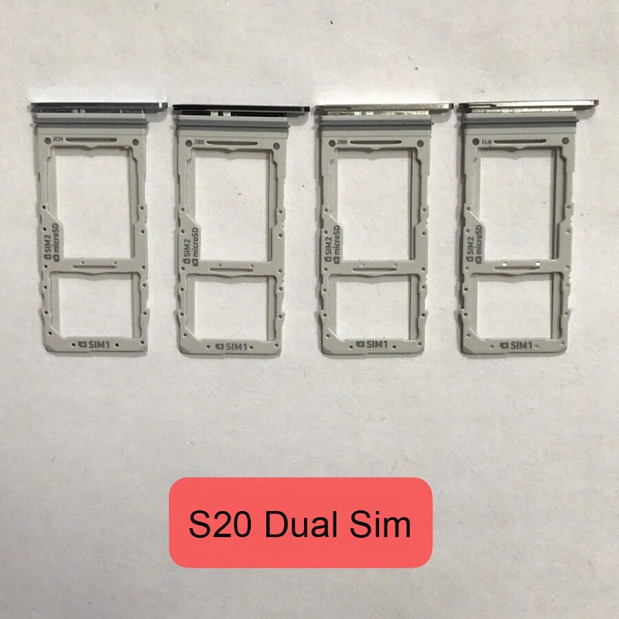 1pc Sim Tray Holder For Samsung Galaxy S20 / S20 Plus / S20 Ultra SIM Card Tray Slot Holder Adapter Socket Repair Parts