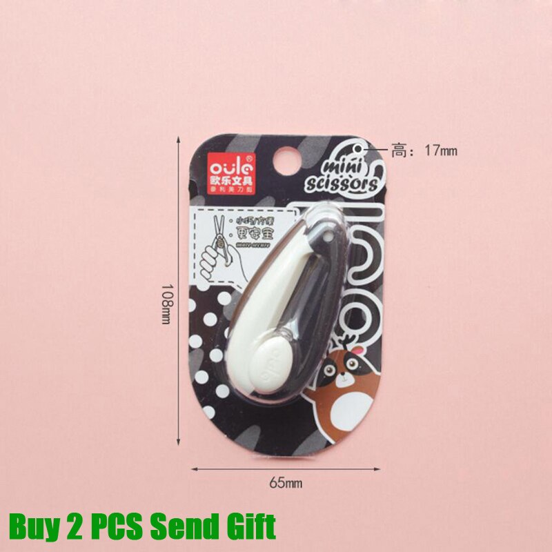 Mini Size School Student Cartoon Schaar Kantoor Sharp Papier Snijden Schaar 2 Pcs Sturen: Black