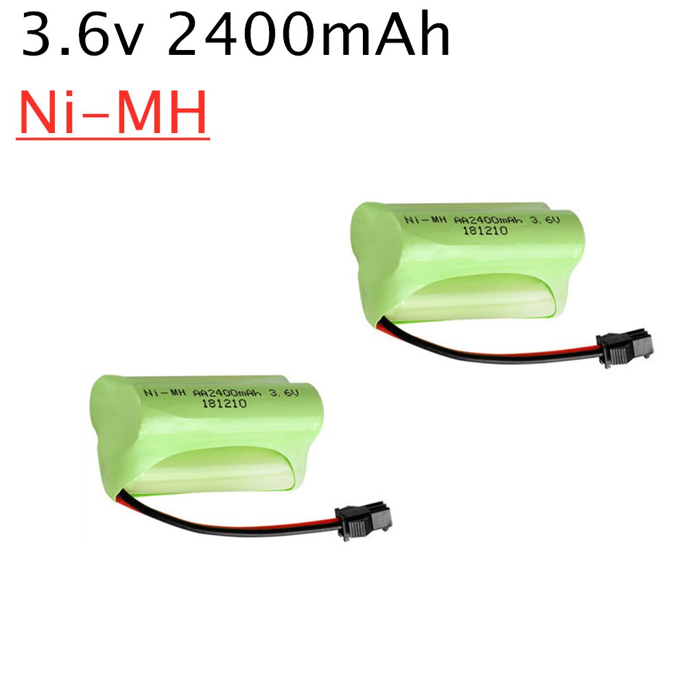 2400mAh 3,6 v Akku + USB Ladegerät Set Für Rc spielzeug Auto Tank Zug Robot Boot Gun Ni-Mh AA 3,6 v Akku: Rot
