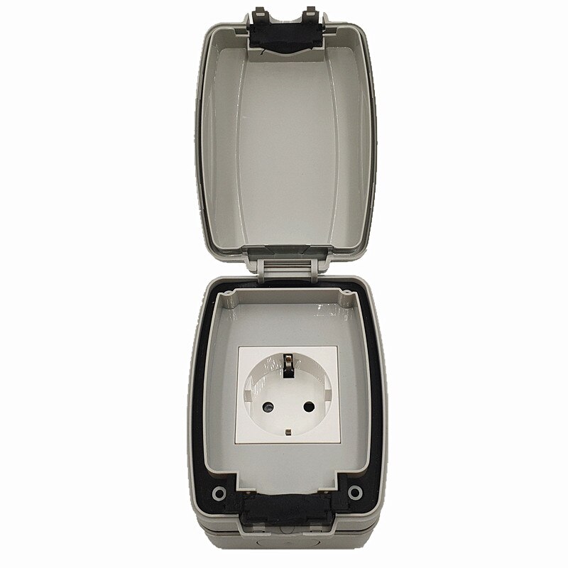 IP66 Weerbestendige Waterdichte Outdoor Stopcontact 16A Eu Standaard Stopcontact Geaard Ac 110 ~ 250V