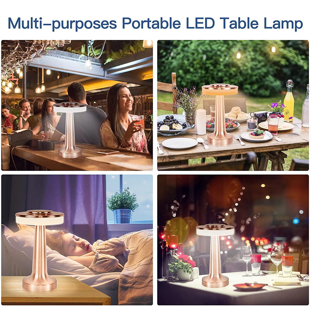 retro Bar Tisch Lampe LED Wiederaufladbare Schreibtisch Licht Zimmer Dekor Lampe Camping Luces Schlafzimmer Kaffee Dekoration Chambre Nacht Lichter