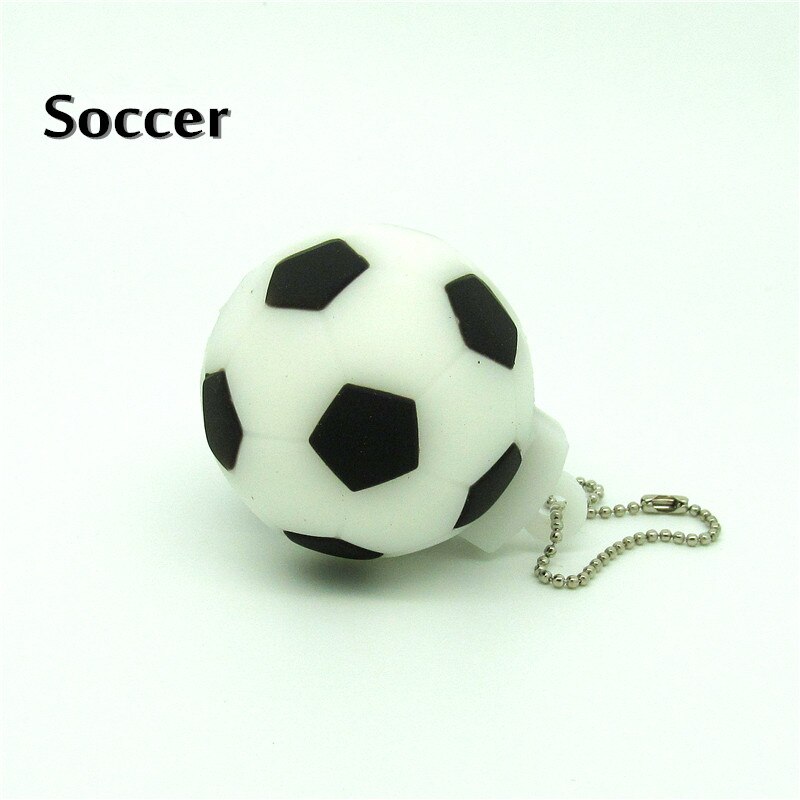 Pendrive de silicona con dibujos de fútbol, baloncesto, fútbol, tenis, 4GB, 8 GB, 16 GB, 32 GB: 128 m / Soccer