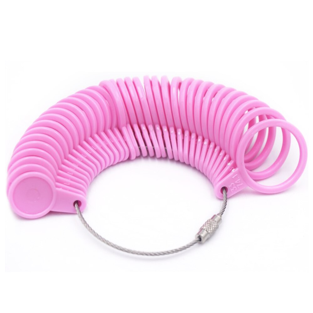 1 pierścionek zestawowy rozmiar biżuteria zestawy narzędzi pomiarowych plastikowy trzpień Stick Finger profesjonalne narzędzie kolorowe wygodne Charms , 5cm Dia.: 12