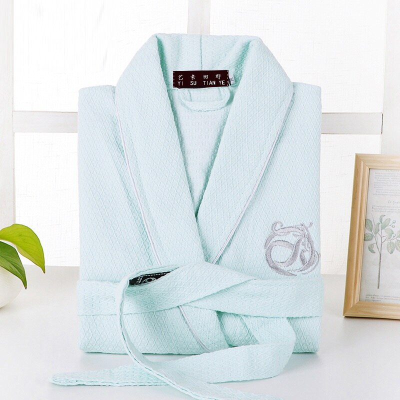 Herrekåbe 100%  sommervaffel badekåbe i bomuld japansk kimono morgenkåbe mænd morgenkåbe badekåbe brudepige mænd sovekåbe
