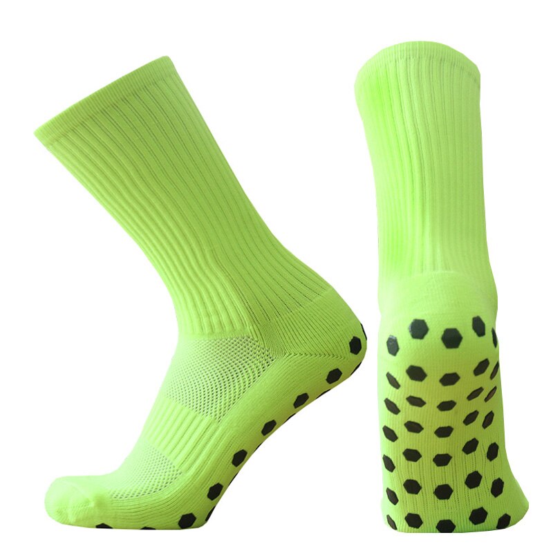 Sport Mannen Vrouwen Anti Slip Fs Voetbal Sokken Baseball Rugby Grip Voetbal Sokken: green