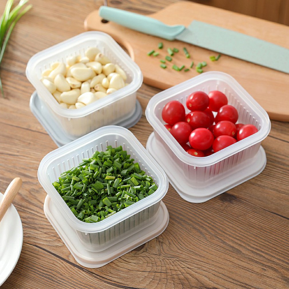 Zwiebel Ingwer Scheiben Knoblauch Lagerung Kasten Kühlschrank Obst Und Gemüse Lagerung Kasten Küche Mit Deckel Ablauf Lagerung Kasten