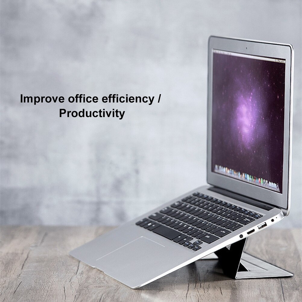 Draagbare Verstelbare Laptop Stand Laptop Pad Adhesive Onzichtbare Vouwen Beugel Tablet Houder Voor Macbook Laptop