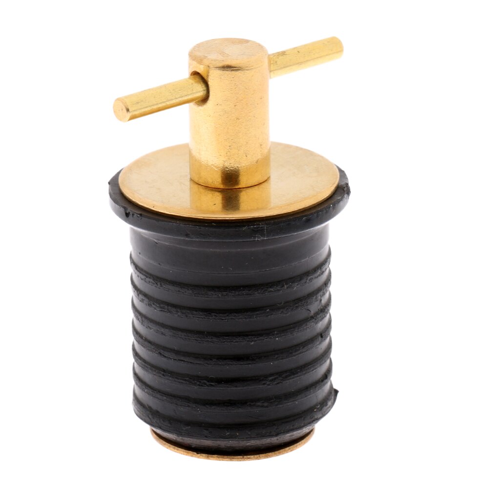 1Pcs Brass &amp; Rubber Boat Hull/Livewell/Baitwell Twist Drain Plug Turn-tite Plug