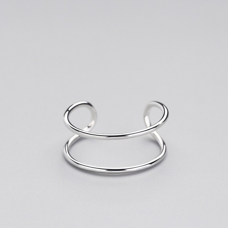 INZATT Neue Stil Minimalistischen Ring Braut setzt Linie Real 925 Sterling Silber Für Frauen Geburtstag Party modisch Edlen Schmuck