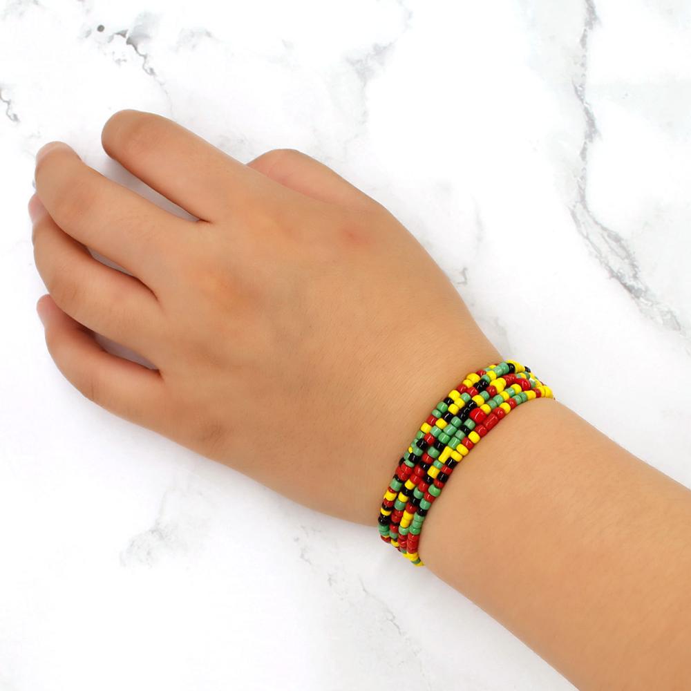1 piezas estilo bohemio Multi Color cintura elástica vientre cuentas cuerpo cadenas pulsera tobilleras para cuerpo playa verano Boho joyería