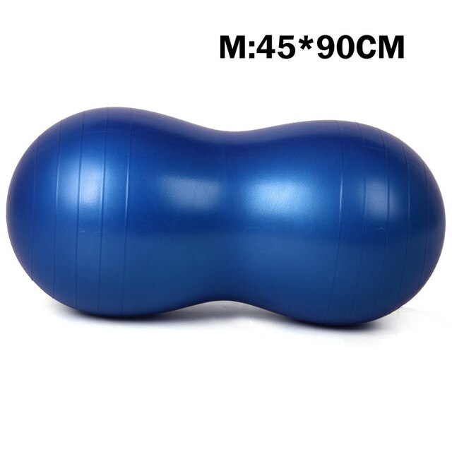 Pelota de Yoga en forma de cacahuete, equipo de entrenamiento de Fitness, pelota de gimnasio, equilibrio aeróbico, pelota de Pilates, 5 colores: Blue 45 90cm