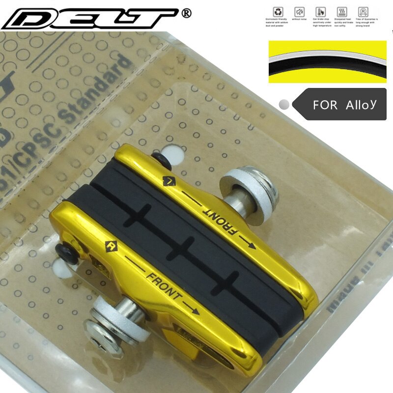 Zapatas de freno para bicicleta de montaña y carretera, 5 colores, 55MM para SHIMANO 105, soporte CNC, aluminio negro, accesorios: Gold
