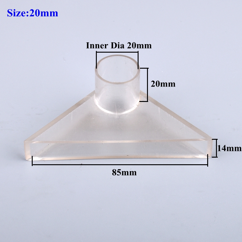 1Pc Aquarium Fish Tank Eendenbek Sprinkler Universele Verstelbare Water Output Driehoek Sprinklers Tuin Waterleiding Connector: WHITE