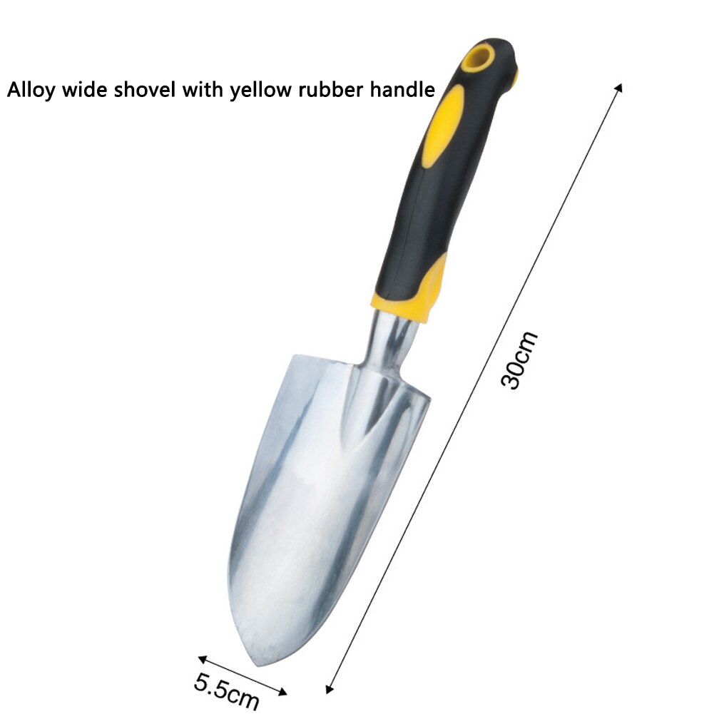 Garden Hand Tool Portable Garden Shovel Three-tooth Harrow Non-Slip Ergonomic Weeder Tool Multi-purpose Gardening Hand Tools: Flat shovel