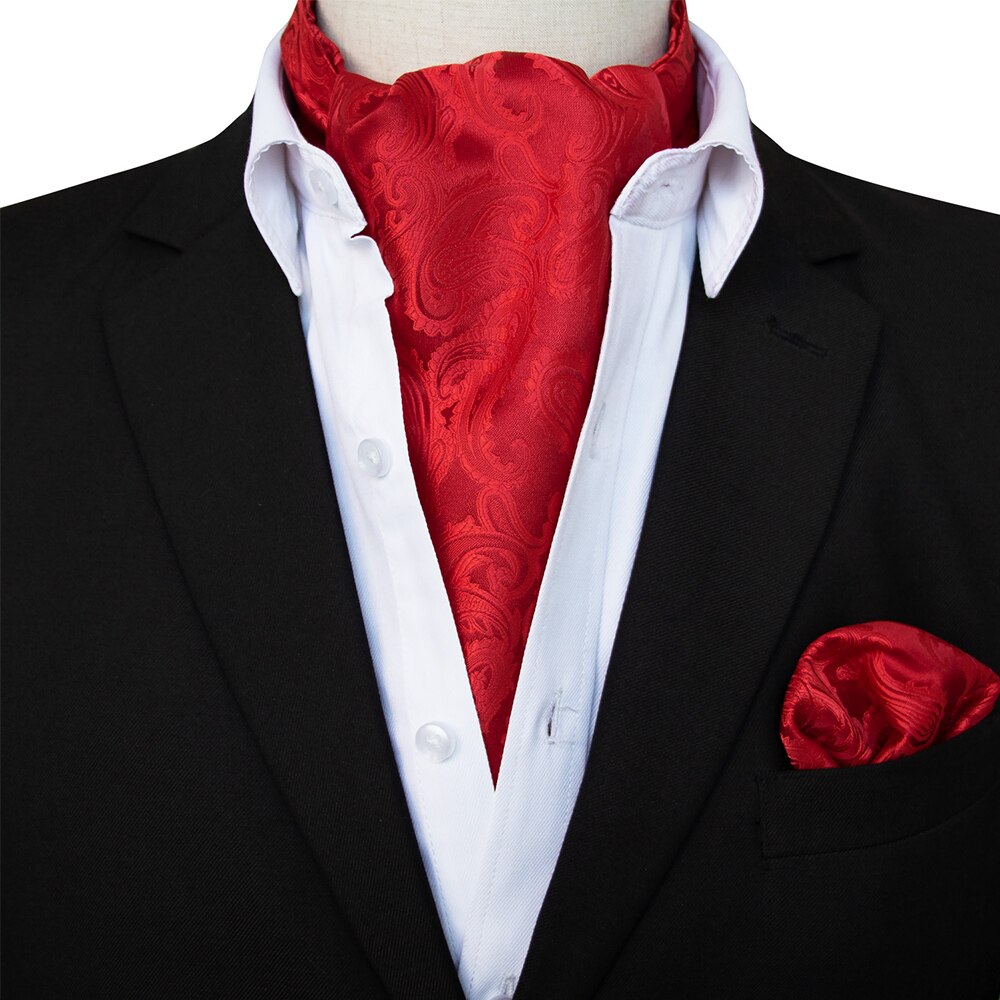 Lyxig herr vintage #39 cashew slips halsduk bröllop formell cravat ascot scrunch själv brittisk gentleman siden mjuk hals slips set: 01