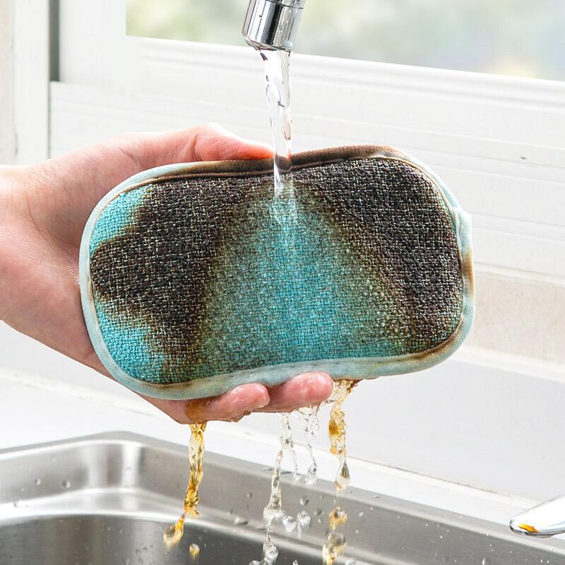 Esponja pano de limpeza pano para lavar louça utensílios de cozinha suprimentos de cozinha dupla face absorvente prato especial macio ferramenta de cozinha