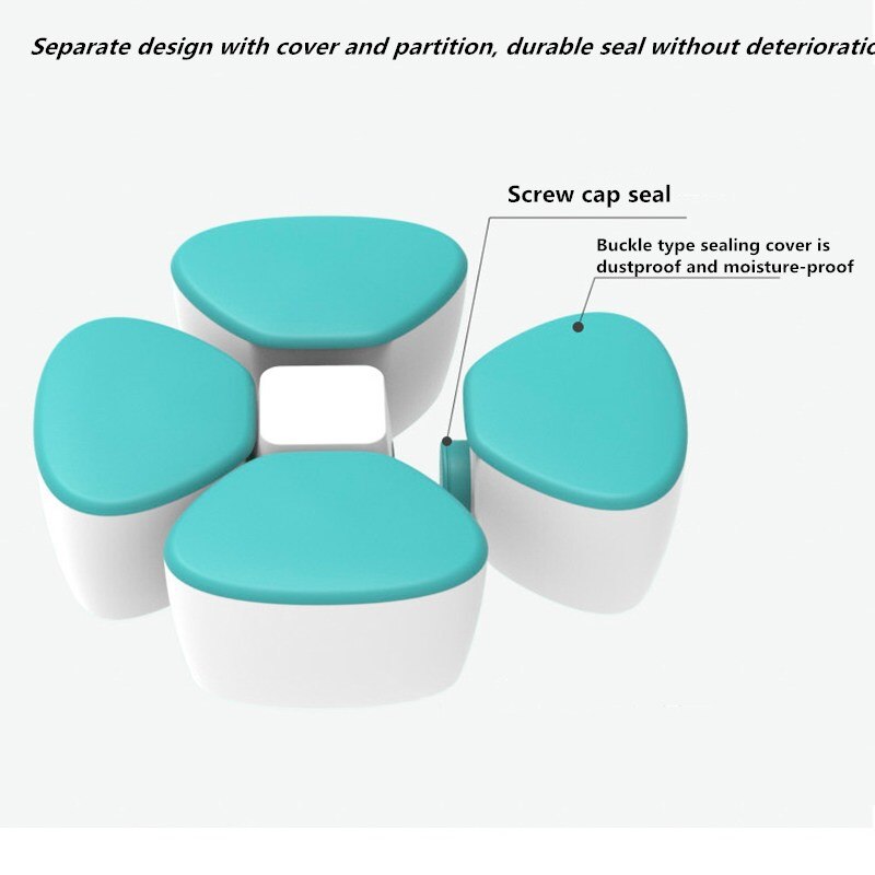 Vier Klavertje Draagbare Babyvoeding Opbergdoos Essentiële Granen Baby Melkpoeder Doos Waggel Snacks Container