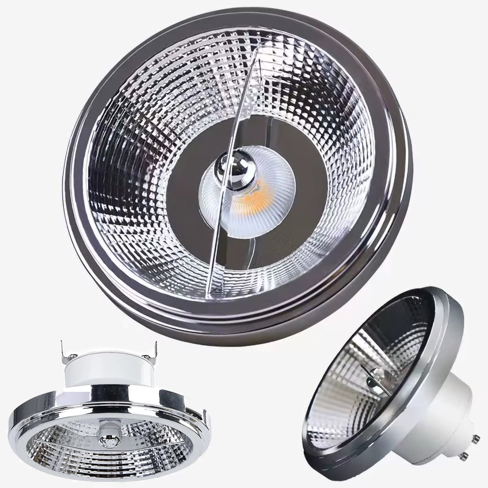 Luz Led AR111 regulable 12W COB LED GU10 G53 lámpara reflectora QR111 ES111 bombilla de luz 12V AC 85-265V