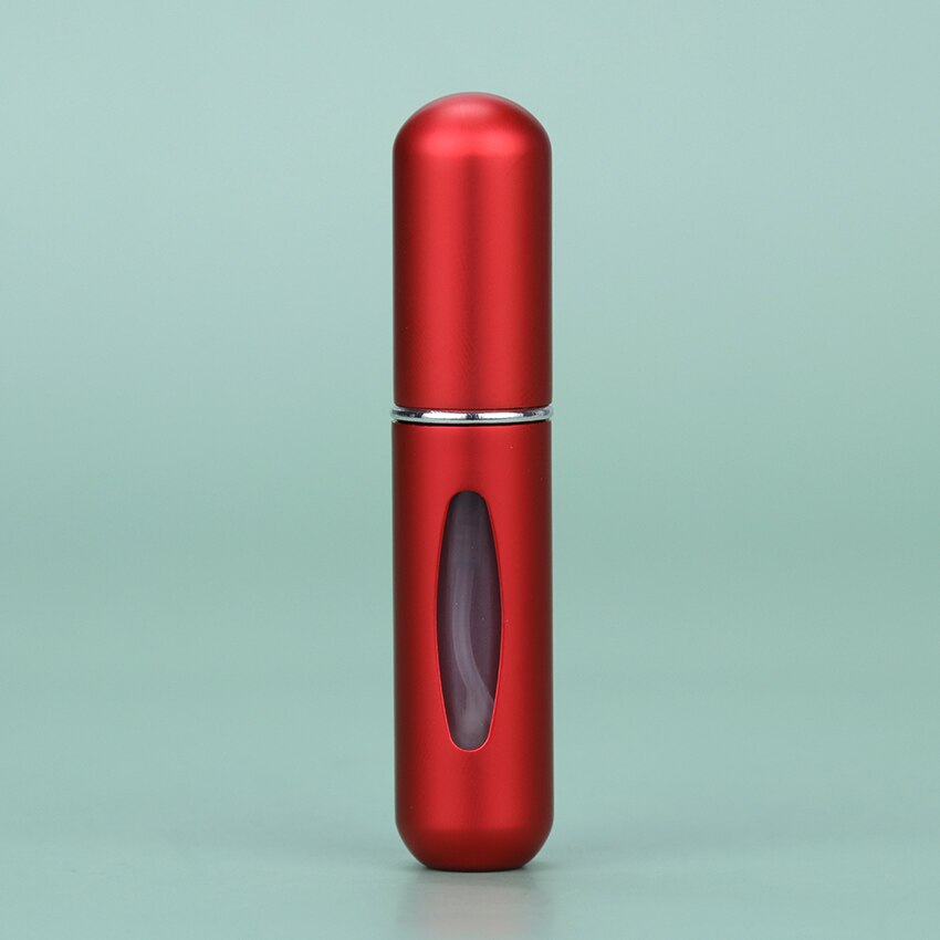 5ml genopfyldelige bærbare rejseflasker mini genopfyldelige praktiske tomme forstøver parfumeflasker kosmetikbeholdere til rejsende: Rød