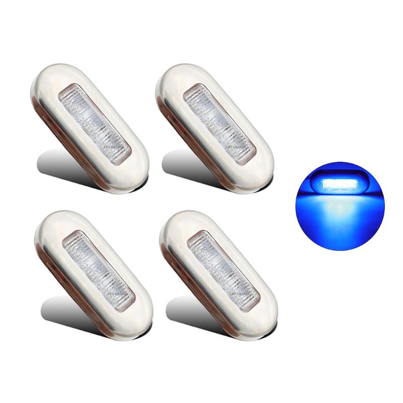 4x3 led 12v barco escada deck lado marcador luz de cortesia luzes indicadoras turn signal iluminação marinha barco acessório luzes traseiras