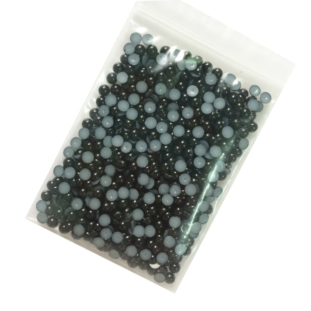 Sort 5mm perler flad ryg halv runde kort gør imitation faux cabochon dome perle perler perle finish løse perler diy håndværk