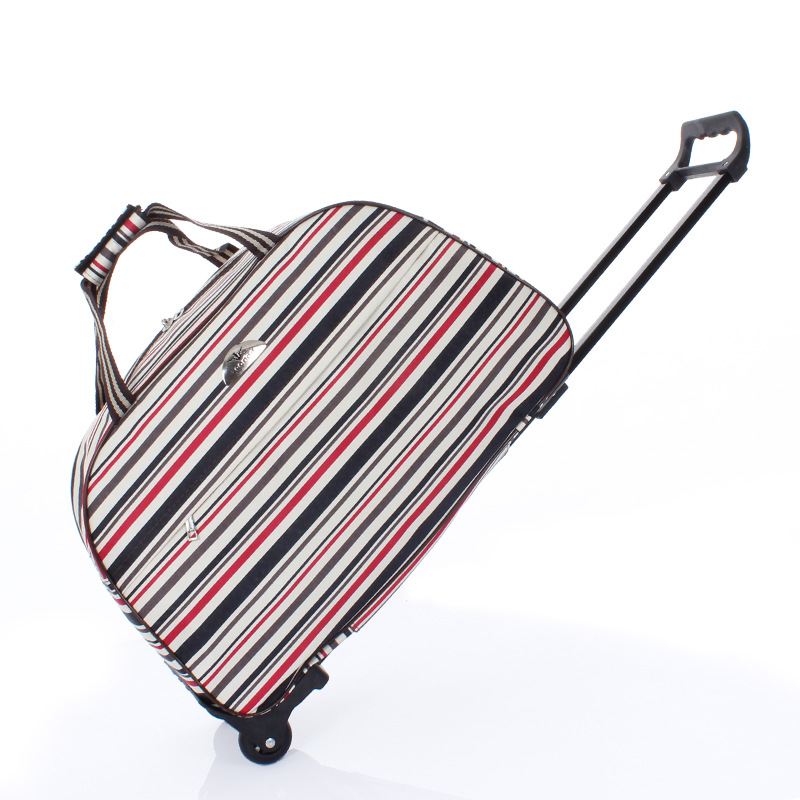 Große Kapazität Reise Trolley Taschen Frauen Männer Rollen Tasche Oxford Wasserdichte Roll Gepäck Koffer Reisetasche Mit Rädern: Armee Grün