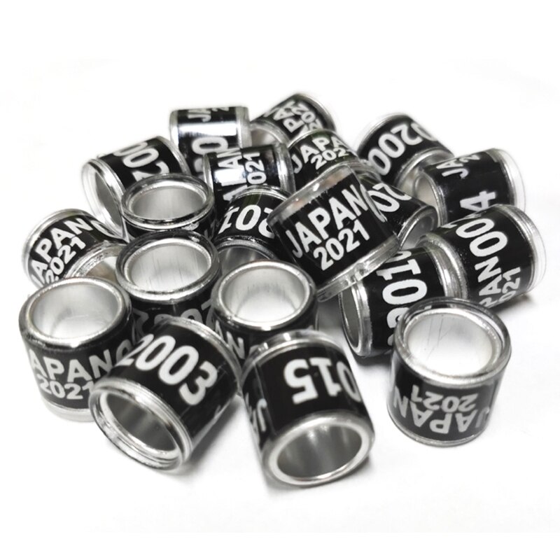 2021 nuovi 50 pezzi di fasce di colomba multicolore anello per piede di uccello specie identificano anelli di addestramento animale domestico