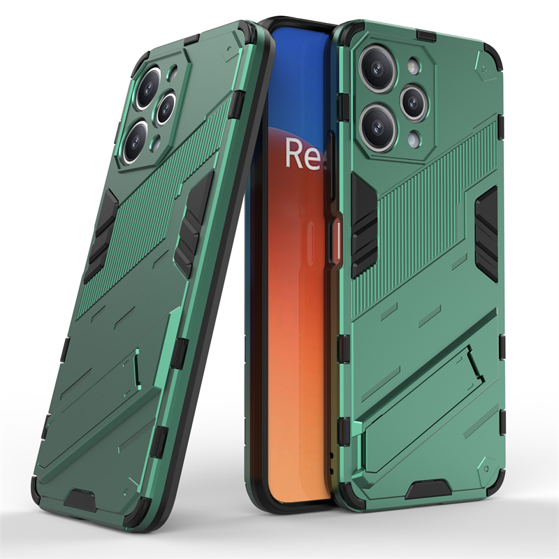 Para Xiaomi Redmi 12 funda para Xiaomi Redmi 12 funda protectora Punk armadura Capa Shell Kickstand funda de teléfono para Xiaomi Redmi 12 4G