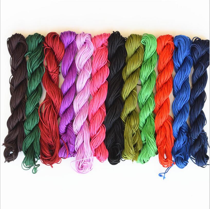 1mm*25m nylonperler smykkesnor tråd kinesisk knute macrame rottehale tau til gjør-det-selv-håndverk verktøy håndsøm tråd  z1181