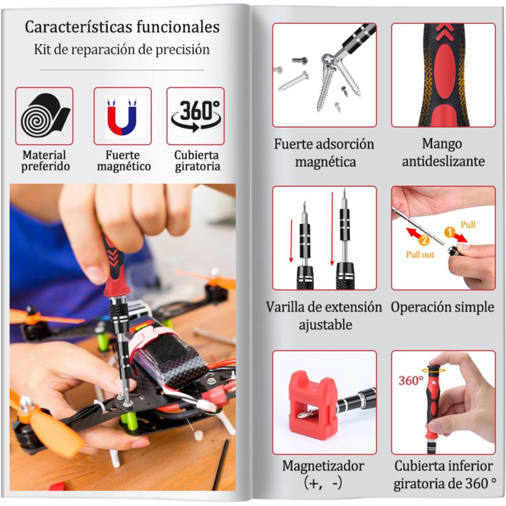 115 in 1 Mini Precision Screwdriver Screw Driver Bit Set Multi-function Precision Mobile Phone Repair Device Hand Tools Torx Hex