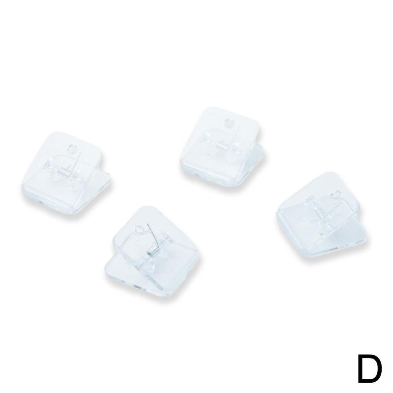 4Pcs Multicolor Acrylic Clamp Paper Clips Ticket Holder Paper Documents Organizer Bookmark Binder Clip: Transparent