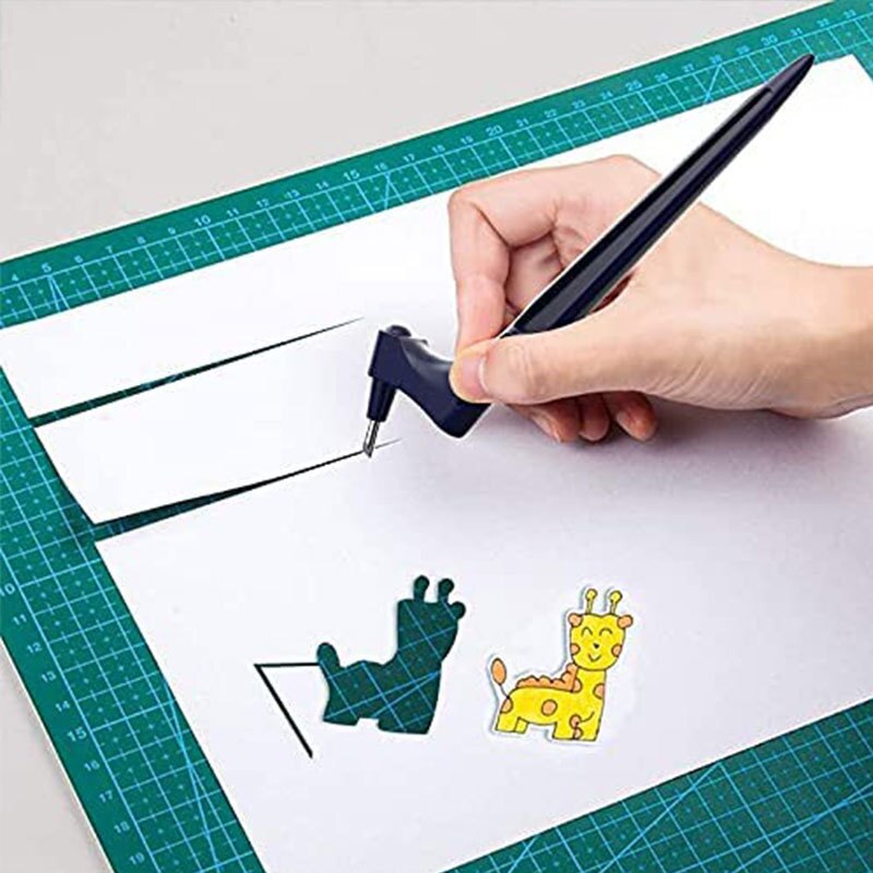 Cuchillos para manualidades, herramientas de corte, cuchillo de tallado de papel, herramienta de corte de arte, cuchillo utilitario giratorio de 360 grados, álbum de recortes