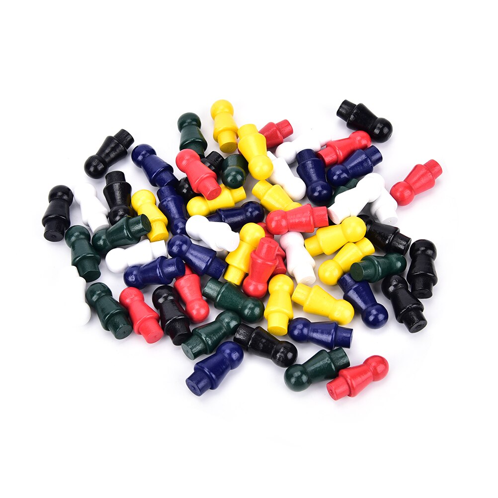 Conjunto de piezas de juego de damas chinas, 60 unidades, seis colores de juego de damas de madera de repuesto