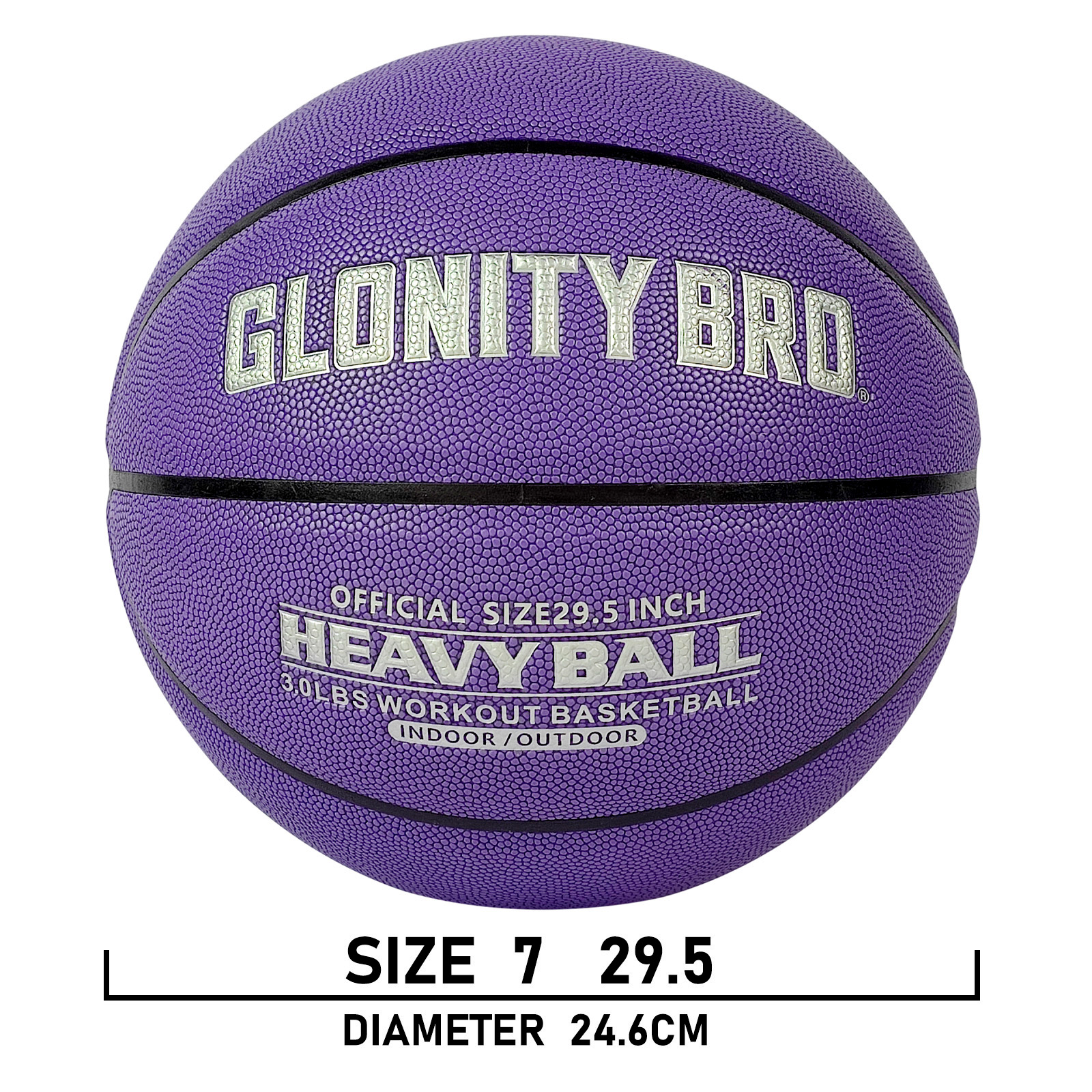 Baloncesto agraciado de 3 libras, tamaño 7, pelota pesada de entrenamiento especial para interiores y exteriores para mejorar la manejo de la pelota, habilidad de paso de goteo: Azul