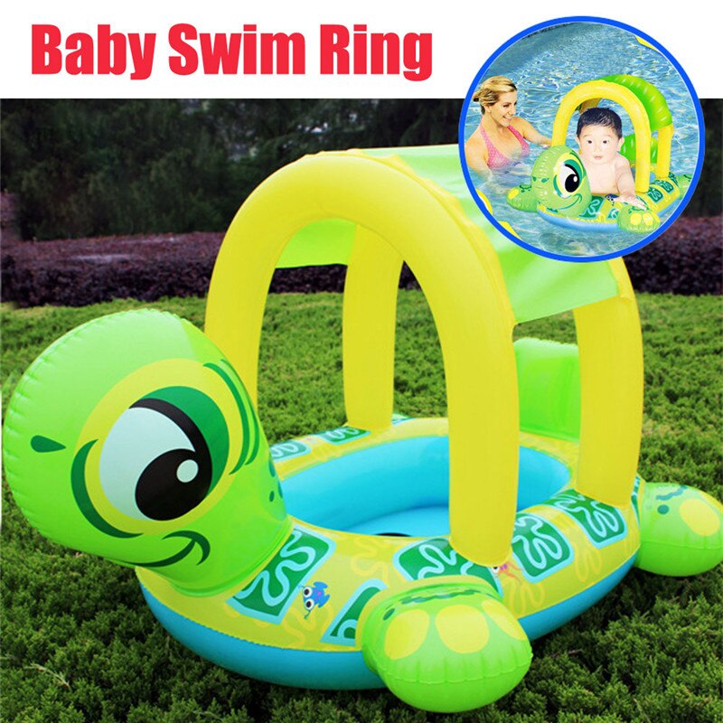 Swimming pool water toys baby swimming circle floating Plate Water toys floats Sunshade Baby Infant Float Seat Car