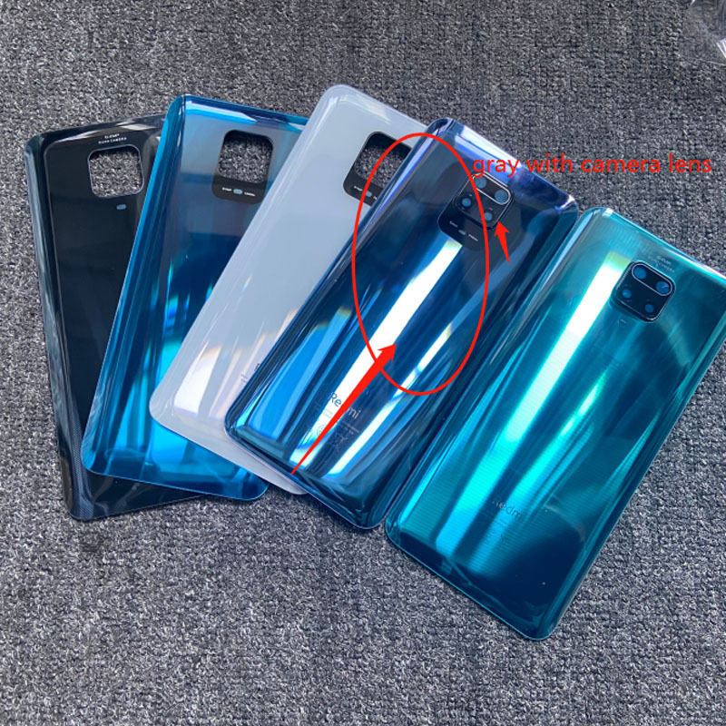 Voor Xiaomi Redmi Opmerking 9 Pro Batterij Cover Back Rear Behuizing Glazen Deur Panel Glas Case Voor Xiaomi Redmi Note 9S Vervanging