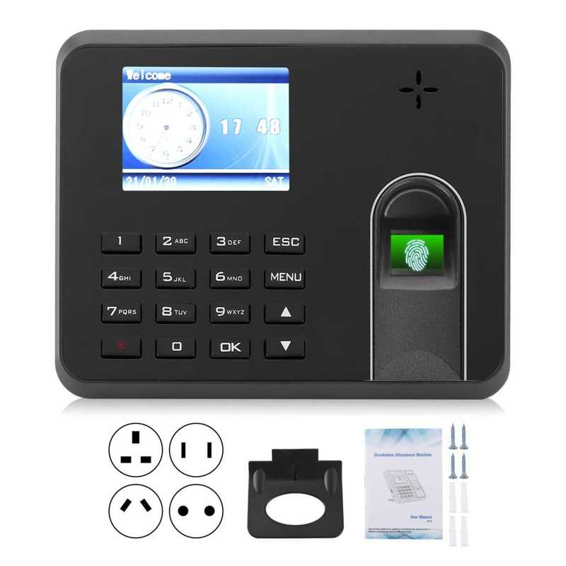 Password Access Control Systerm 2.8in TFT Independent Access Control Systerm Fingerprint Password Attendance Machine 110‑270V