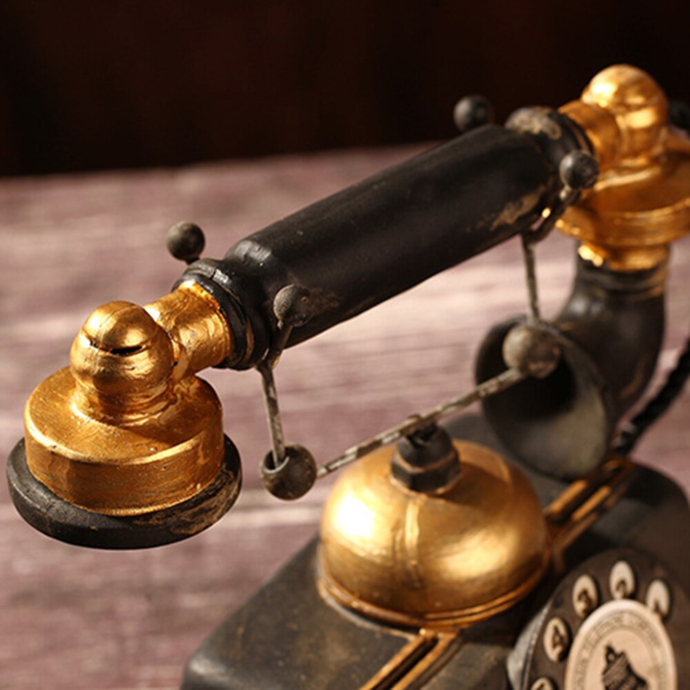 Vintage hjem indretning harpiks telefon model miniature håndværk fotografering rekvisitter generel husstand cafe pub boghandel dekoration
