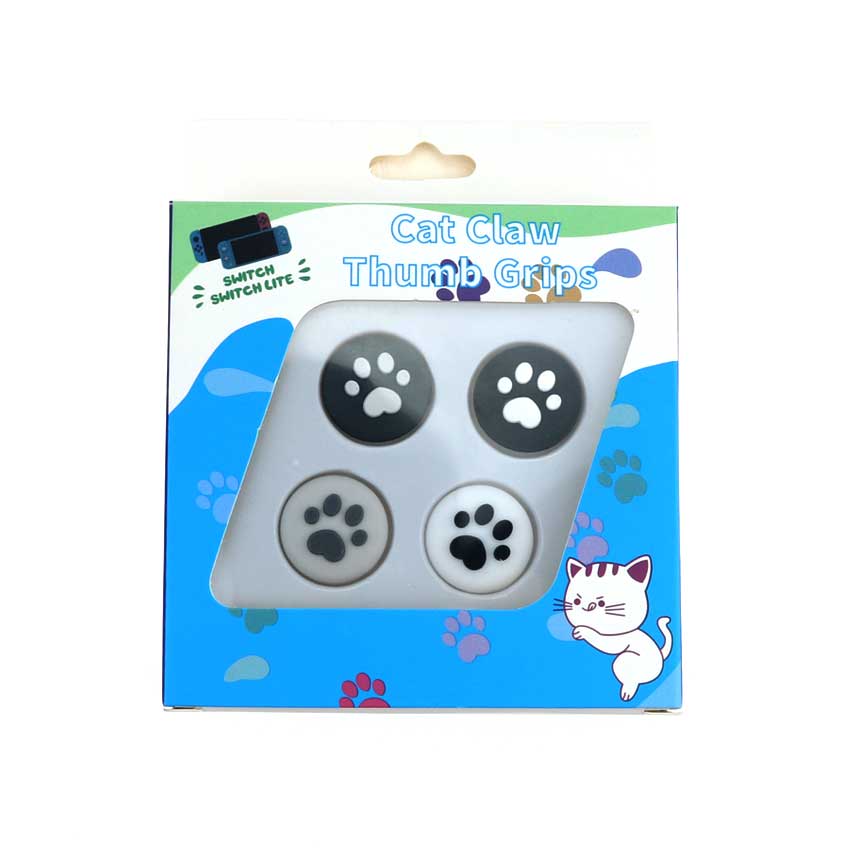 YuXi 4pcs Cute Cat Claw Analog Thumb Stick Grips Cap for Nintend Switch Lite Joy Con Joy-Con Controller Joystick Cover Case: H I Q R