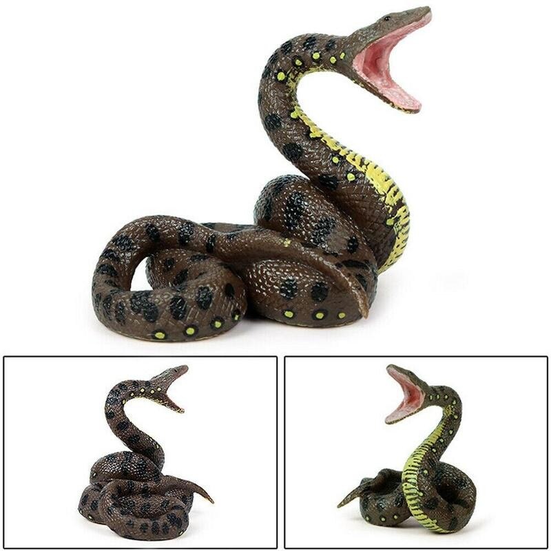 1Pcs Lifelike Snake Shaped Toys Realistic Motion Simulation Animal Model For Kids Reptile Giant Python Tricky Children Toy