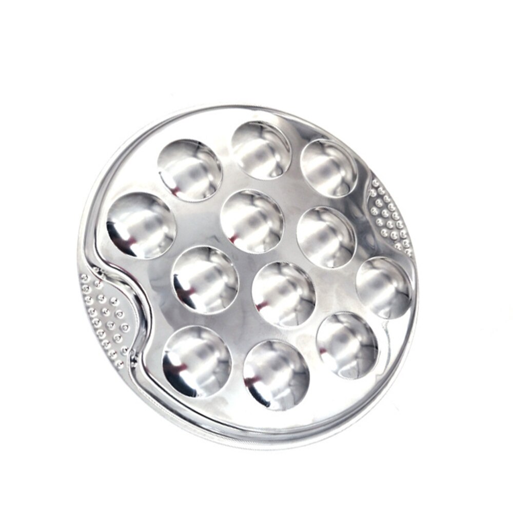 Stainless Steel Escargot Dish Server 12 Positions Baked Snail Plate Kitchen Serving Utensil