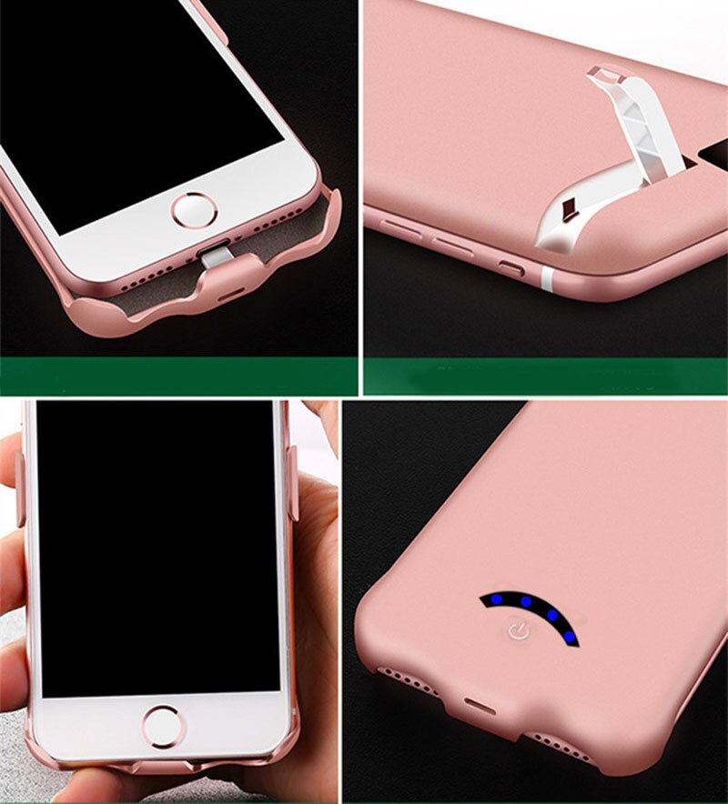 gorący 10000mAh szczupły ultra cienka ładowarka Obudowa dla iPhone 8 7 6 s 6 s plus moc Bank utworzyć kopię zapasową ładowarka Obudowa dla iphone 6 6 s 7 8