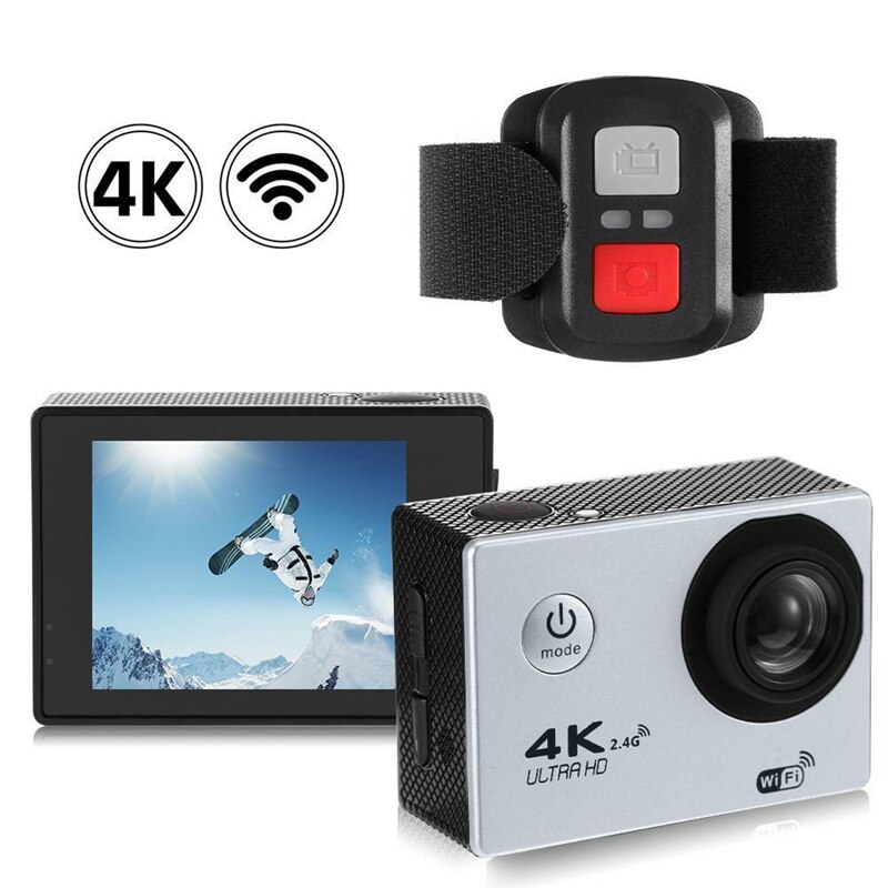 4K Wifi caméra d'action 1080P Hd 16Mp casque Cam étanche Dv télécommande sport vidéo Dvr